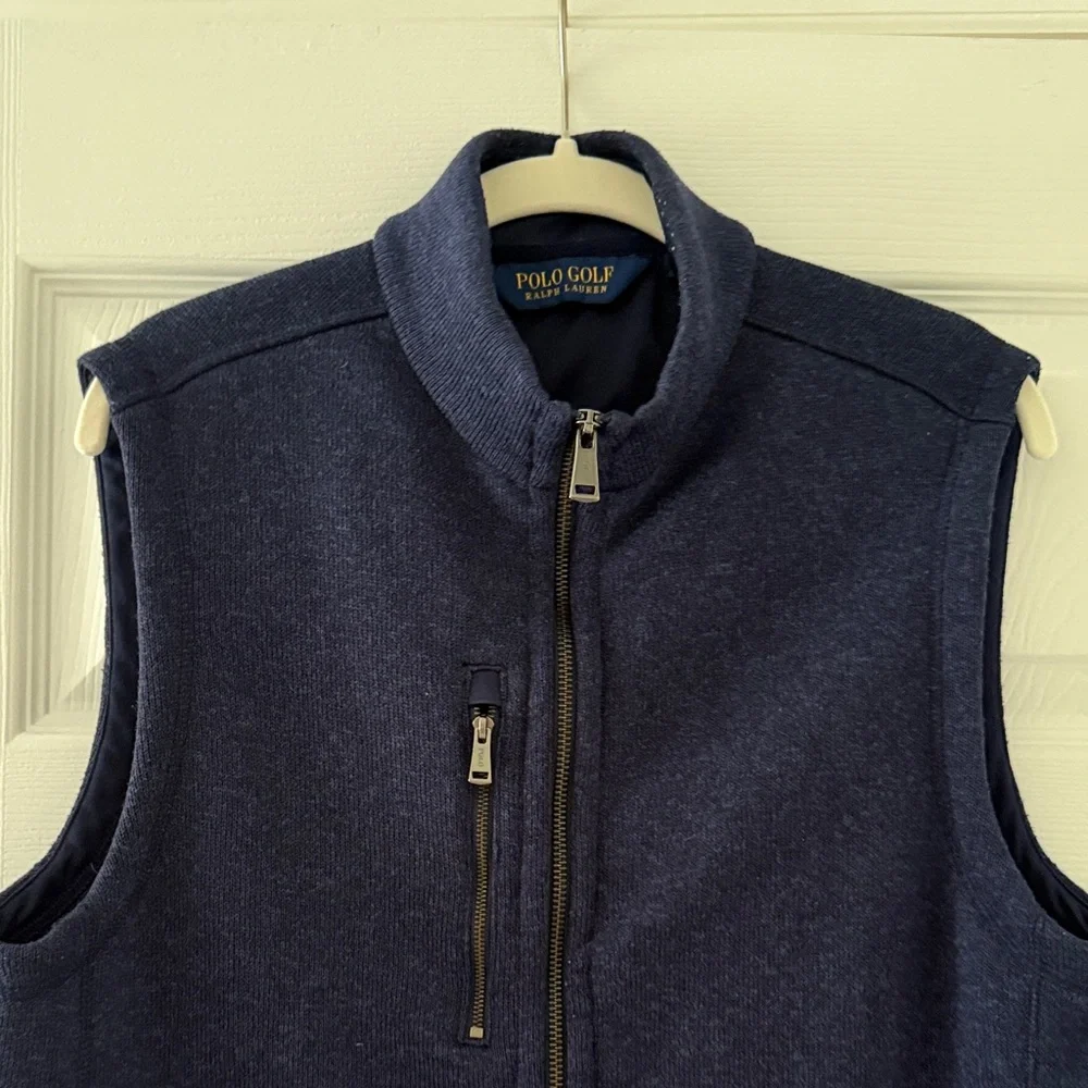 Ralph Lauren Polo golf Navy Zip-Front Vest - Picture 2 of 7